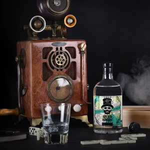 Meilleures ventes de bouteilles en verre rondes personnalisées de 700ml pour vodka Gin Whisky Brandy <span class=keywords><strong>Tequila</strong></span> avec bouchons - Product Image 4