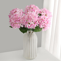 O-X943 Hortensias Decorativas de Tacto Real para Bodas al por Mayor, Flores de Hortensia de Látex Verde Azul de Alta Calidad a Granel para la Venta