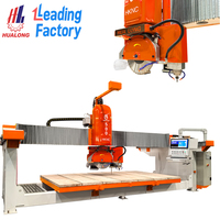 Scie à pont CNC automatique 5 axes, système ESA Italie, épaisseur de coupe 120 mm, découpe d'îlots de cuisine et d'éviers, pour ateliers de pierre au Canada, Hualong
