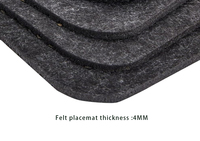 Sets de dessous de plat en feutre de laine écologiques, résistants aux taches, antidérapants, résistants à la chaleur et lavables pour table à manger