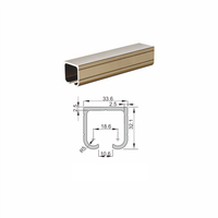 Rouleau de porte coulissante moderne haut de gamme en aluminium avec système télescopique pour portes en bois et en acier, capacité de 80 kg