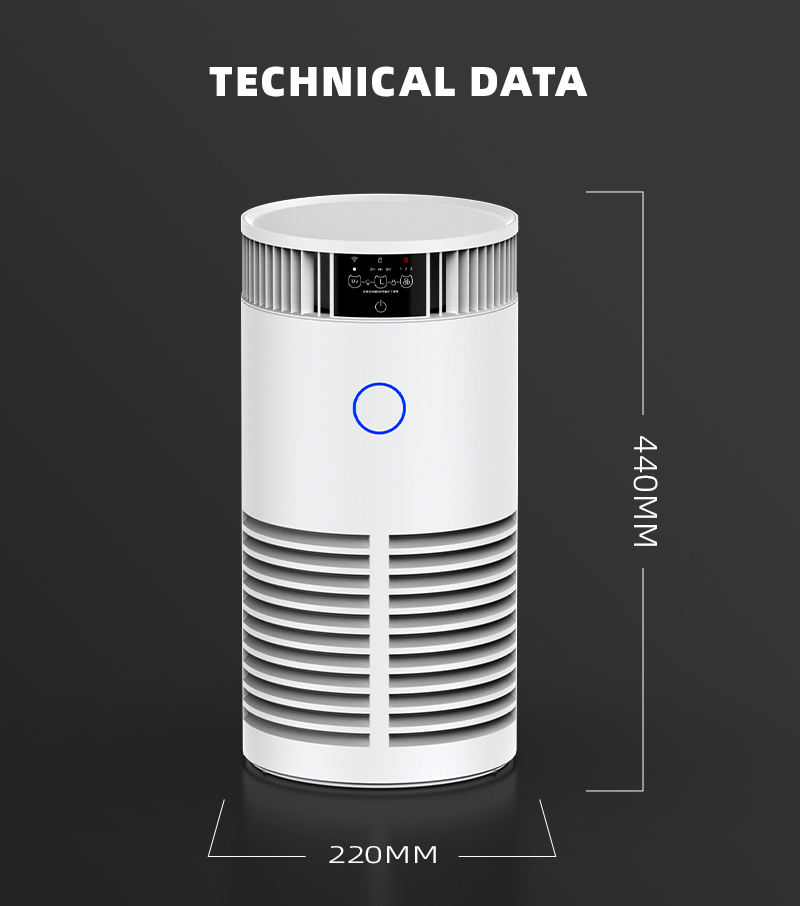 Portable UV Ion LED Display Air Purifier - Image 2