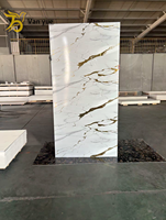 Autocollant mural en marbre UV super luxueux 1220*2440*3mm Facile à installer pour la décoration intérieure