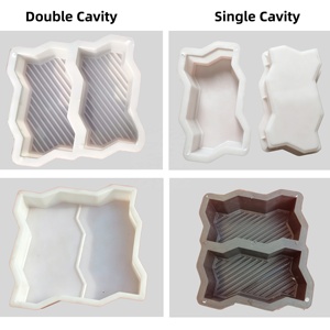 Moules en plastique ABS <span class=keywords><strong>PVC</strong></span> PE pour pavés décoratifs en forme <span class=keywords><strong>de</strong></span> zigzag <span class=keywords><strong>de</strong></span> grande taille, pour pavés en <span class=keywords><strong>ciment</strong></span> et béton - Product Image 3
