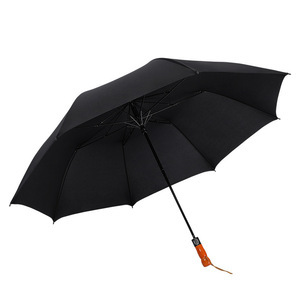 Cross-border Wholesale Super Large Semi-Automatic Classic Pongee Open <b>Umbrella</b> Promotional Folding Business Advertising Golf - Product Image 5