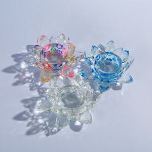 ที่ใส่เทียนทีไลท์รูปดอกบัวคริสตัลสีสันสดใส ดีไซน์ใหม่ล่าสุด MH-Z0271 - Product Image 5