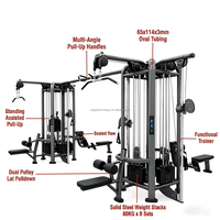 YG FITNESS YG-7054 Machine de musculation professionnelle multi-positions réglable 5 stations avec système de croisement de câbles pour salle de sport