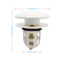 Bouchon universel de vidange Bounce Core laiton Bassin Filtre de vidange Douche Évier Crépine de bain Bouchon de vidange
