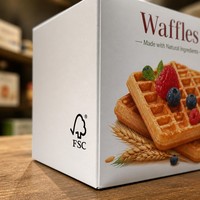 Boîte à gaufres en gros personnalisée en carton imprimé pour l'emballage des usines alimentaires