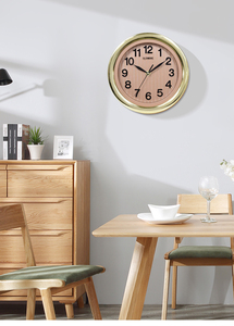 Đồng Hồ Treo Tường Hiện Đại Đơn Giản Vòng Thiết Kế Giá Rẻ Khuyến Mại Nhựa Vàng Đồng Hồ Treo Tường 9 Inch Pin Im Lặng Thạch Anh Đồng Hồ Cho Nhà Sử Dụng - Product Image 2