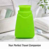 Bouteille de voyage en silicone HM-47 OEM ODM, anti-fuite, compressible, approuvée par la TSA, tube rechargeable pour shampoing, lotion, articles de toilette