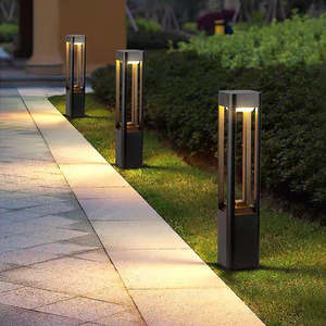 Lampes solaires LED carrées puissantes en aluminium pour pelouse, personnalisées en 2026, lampes <span class=keywords><strong>de</strong></span> jardin écoénergétiques pour usage extérieur - Product Image 4