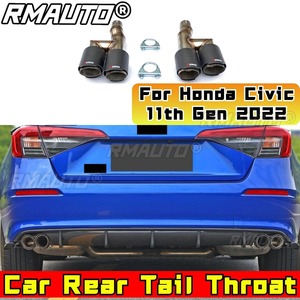 ชุดแต่งปลายท่อไอเสียสแตนเลสสำหรับ Honda Civic รุ่นที่ 11 ปี 2022 ชิ้นส่วนตกแต่งปลายท่อไอเสียด้านหลัง - Product Image 2