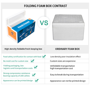 Jijid xốp hộp/Cooler Polystyrene bọt container EPS hộp xốp thực phẩm bánh hộp dập lá sữa carton bao bì hình chữ nhật - Product Image 5