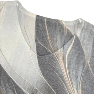 <span class=keywords><strong>Maglione</strong></span> Pullover Casual da Donna con Stampa di <span class=keywords><strong>Piume</strong></span>, Scollo a V, Spalle Scivolate, Maniche 3/4, Traspirante, Lavorato a Maglia, Etichetta Privata - Product Image 3