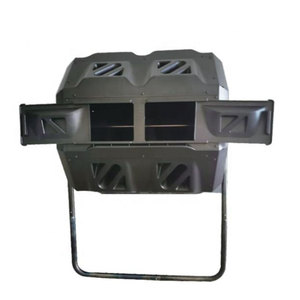 Garden Compost Bin Outdoor Tumbling Composter Dual Rotating Batch Compost Bin 43 Gallon 160L