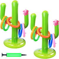 Jouet de plage gonflable en PVC en forme de cactus OEM transfrontalier, accessoire de décoration et d'activités