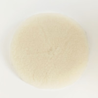 Produits d'entretien automobile : Tampon de polissage et de lustrage en laine 100 % pure, rond, personnalisable, de 3 et 5 pouces, pour carrosseries de voitures et polisseuses de sols