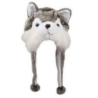 Gorro de Invierno Cálido para Niños y Adultos con Orejeras de Animales de Peluche: Panda, Mono, Tigre, Leopardo, Rana, Lobo, León, Vaca, Conejo, Bufanda para Fiestas