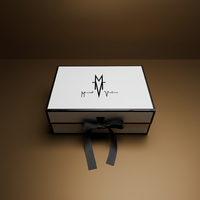 Boîte cadeau cosmétique rigide magnétique de luxe personnalisée avec matériaux recyclés, laminage mat, revêtement UV, gaufrage, fermeture magnétique