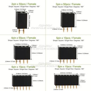 DIP delikten tek sıra kadın <span class=keywords><strong>2</strong></span> <span class=keywords><strong>3</strong></span> 4 5 6 8 10 12 15 20 40 Pin başlık altın kaplama Pcb için <span class=keywords><strong>2</strong></span>.54mm Pitch Pinheader konektörü - Product Image 4