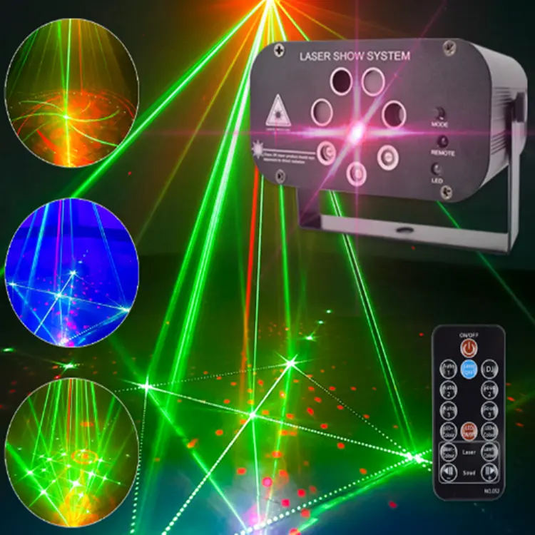 10W 8 Eyes Laser Line Projector 128 Patterns Laser Stage Light