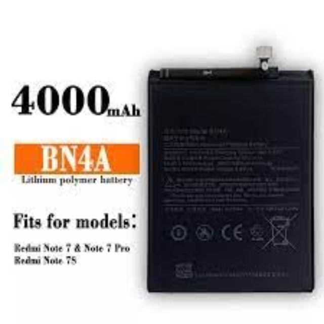 396587 BN4A 4000mAh Black Mobile Phone Battery, For Xiaomi Redmi Note 7s and Redmi Note 7, in Stock
