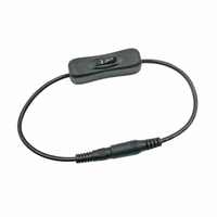Cable de alimentación de CC DC 5,5mm * 2,1mm Cable de enchufe macho a hembra con encendido apagado en línea 304 interruptor Jack conector para tira de luz Led CCTV