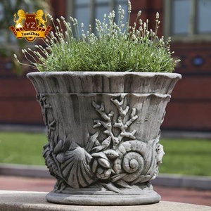 Vaso da fiori <span class=keywords><strong>in</strong></span> <span class=keywords><strong>pietra</strong></span> <span class=keywords><strong>in</strong></span> marmo solido con fioriere <span class=keywords><strong>in</strong></span> <span class=keywords><strong>pietra</strong></span> da giardino personalizzato a buon mercato - Product Image 4