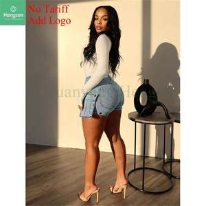 Venta al por mayor moda <span class=keywords><strong>Rock</strong></span> Revival alta cintura recortada pierna recta Jeans Mujeres Jeans bolsillos personalizados - Product Image 2