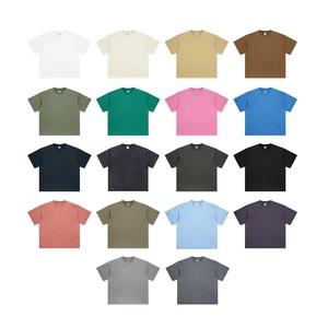 T-shirt pour homme en coton 100% de haute qualité, 260g, tricoté, vintage, délavé à l'acide, avec broderie appliquée, effet usé, logo personnalisé - Product Image 4