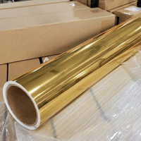 Rouleau de vinyle de découpe couleur métallisée or et argent, vinyle miroir auto-adhésif pour la fabrication d'enseignes