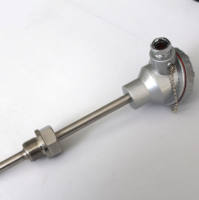 PT100 Temperature Sensor Probe With 1 2 Inch NPT Threads Terminal Head High Temperature Resistance Thermocouple RTD Sensor