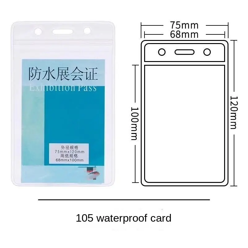 Wholesale Vinyl Transparent Plastic Card Holder  Stock Cheap clear Soft PVC Id Badge Holder