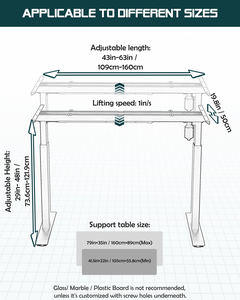 חדש חכם גבוהה טק חשמלי ארגונומי לשבת לקום מחשב שולחנות כפולה מנוע עומד שולחנות <span class=keywords><strong>180cm</strong></span> מתכוונן גובה - Product Image 2