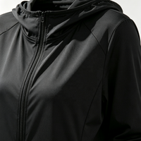 En stock, tissu microfibre 100% polyester, léger, imperméable, toucher frais, respirant, veste de protection solaire pour femmes