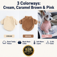 Manteau pour chien en polaire de vison moelleux de qualité supérieure pour chiot bouledogue français, style Teddy chic à devant ouvert, vêtement d'hiver pour animaux de compagnie avec bordure duveteuse