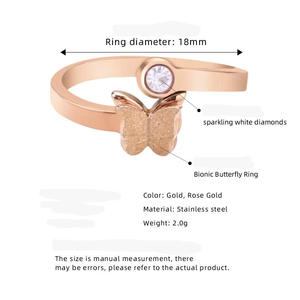 Wholesale High Quality Adjustable Size <b>Ring</b> for Women Romantic <b>Stainless</b> <b>Steel</b> Gemstone <b>Rings</b> Engagement <b>Ring</b> - Product Image 3