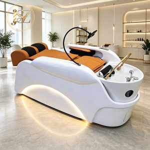Fauteuil de lavage professionnel pour salon de coiffure avec hydrothérapie, massage électrique, <span class=keywords><strong>spa</strong></span> <span class=keywords><strong>capillaire</strong></span> et éclairage intégré - Product Image 4
