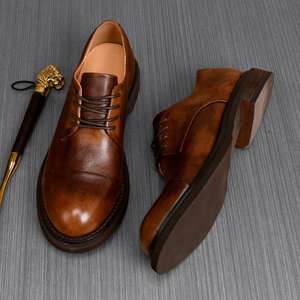 Zapatos Formales de Negocios de Cuero Genuino de Lujo, Zapatos Casuales de Otoño Hechos a Mano con Piel de Vaca de Primera Calidad, Impermeables para Hombre - Product Image 6