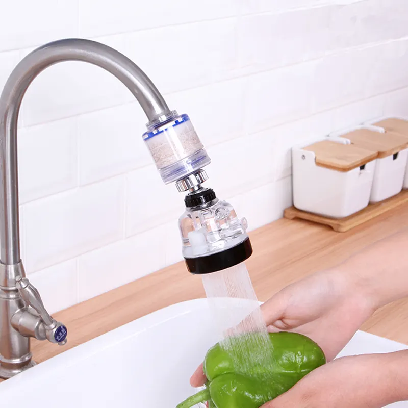 Famiglia 2 pezzi combinazione piccola Mini plastica 3 vie filtro acqua rubinetto cucina purificatore rubinetto filtro acqua