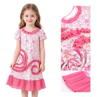 Ensemble d'été pour filles KR, six pièces : jupe courte florale, combinaison à manches longues, maillot de bain une pièce en résille, pyjama à manches courtes
