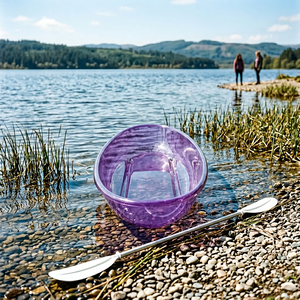 Kayak transparent en PC violet de <span class=keywords><strong>2</strong></span>,44 m, canoë transparent pour une personne, idéal pour la location dans <span class=keywords><strong>les</strong></span> attractions touristiques - Product Image 2
