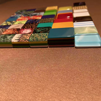 Op maat gemaakte Mahjong-tegels met gepersonaliseerde gravure van uw artwork, acryl binneninleg, binnenprint, houten inleg, achterkant met patronen