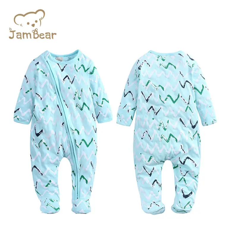 JamBear Baby onsie sleepsuit two way zip one piece costume for toddlers organic kids fleece rompers organic cotton baby romper