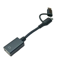 Ventes directes d'usine de câble de conversion de type c + micro + USB 3in1
