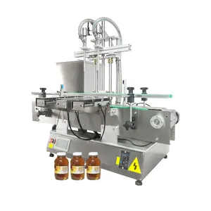 hot sales olive oil double black soy sauce honey yogurt juice round bottle liquid filling machine