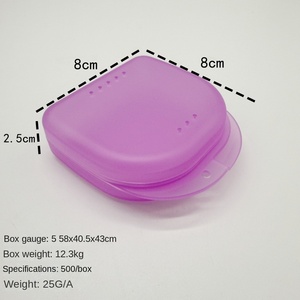 New Frosted chỉnh nha vô hình người lưu giữ & hàm răng giả Trường hợp vật liệu nhựa biểu tượng tùy chỉnh cho phòng thí nghiệm nha khoa - Product Image 3