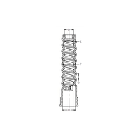 Insert fileté en plastique SDU25, manchon en nylon pour fixation de traverses en béton pour système de fixation de rails W14 EN 13481-2