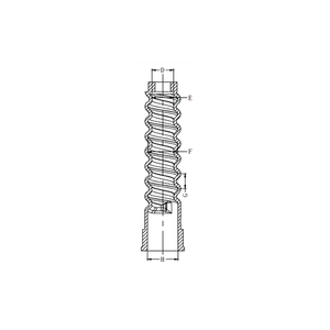 Inserto Roscado <span class=keywords><strong>de</strong></span> Plástico SDU25, Funda <span class=keywords><strong>de</strong></span> Nylon para Fijación <span class=keywords><strong>de</strong></span> Rieles <span class=keywords><strong>de</strong></span> Hormigón, Sistema <span class=keywords><strong>de</strong></span> Fijación para Rieles W14, EN 13481-2 - Product Image 3